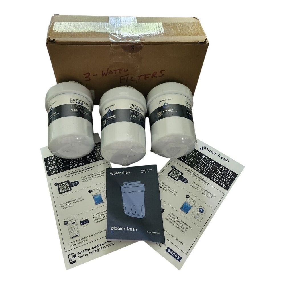 Glacier Fresh GF-MWF Refrigerator Water Filters for GE Kenmore‎ Sealed Lot Of 3